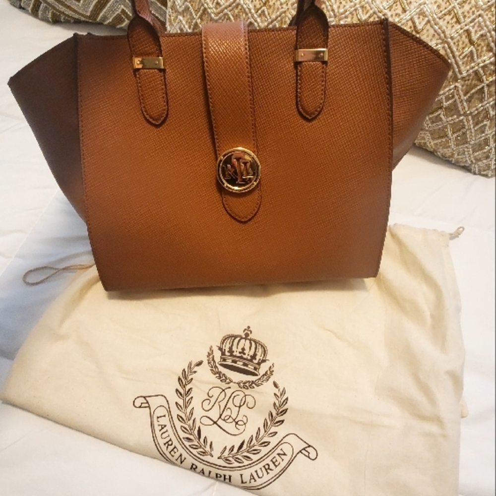 Lauren Ralph Lauren Brown Tote Bag